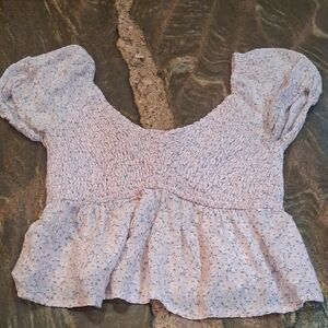 Floral Puff Sleeve Top